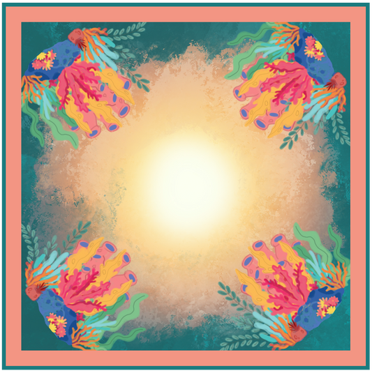 Scarf in silk twill with hand-rolled edges (100% Mulberry silk)